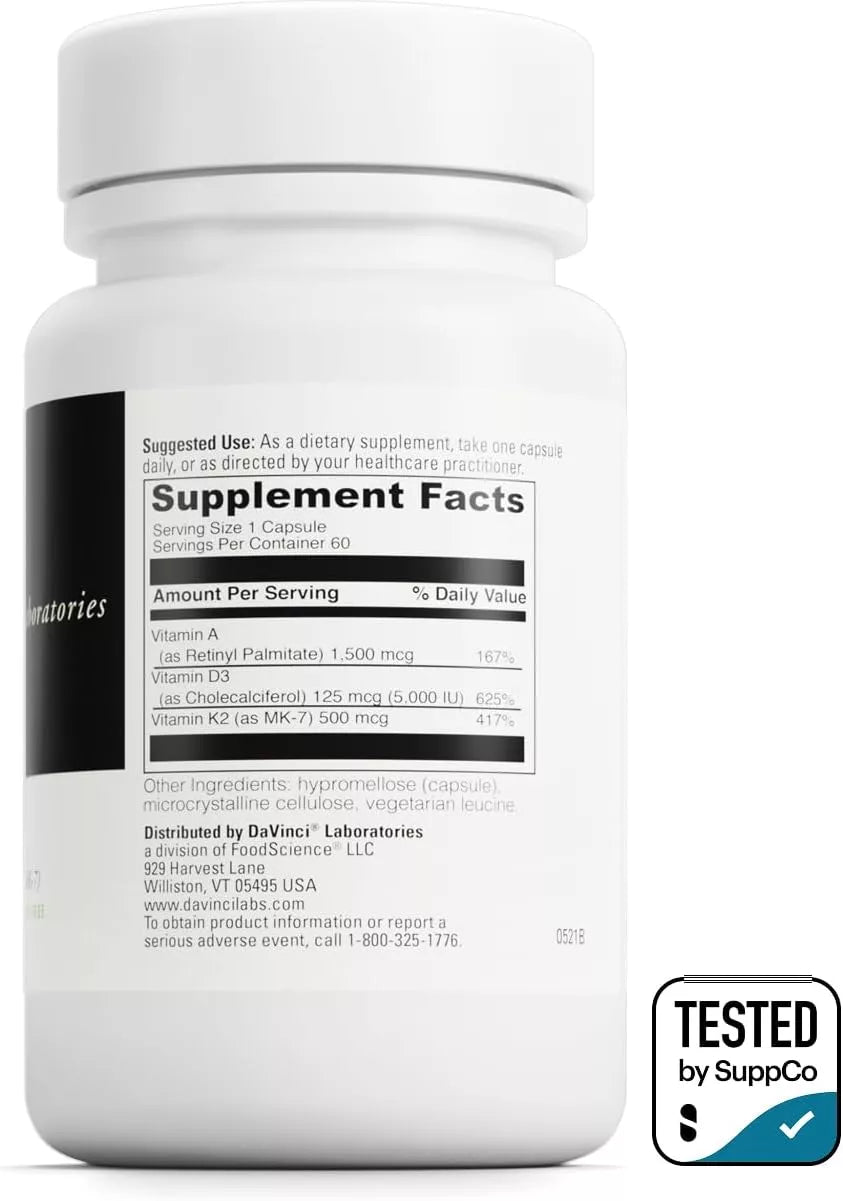 DaVinci Labs A.D.K. Vitamins A, D and K Supplement