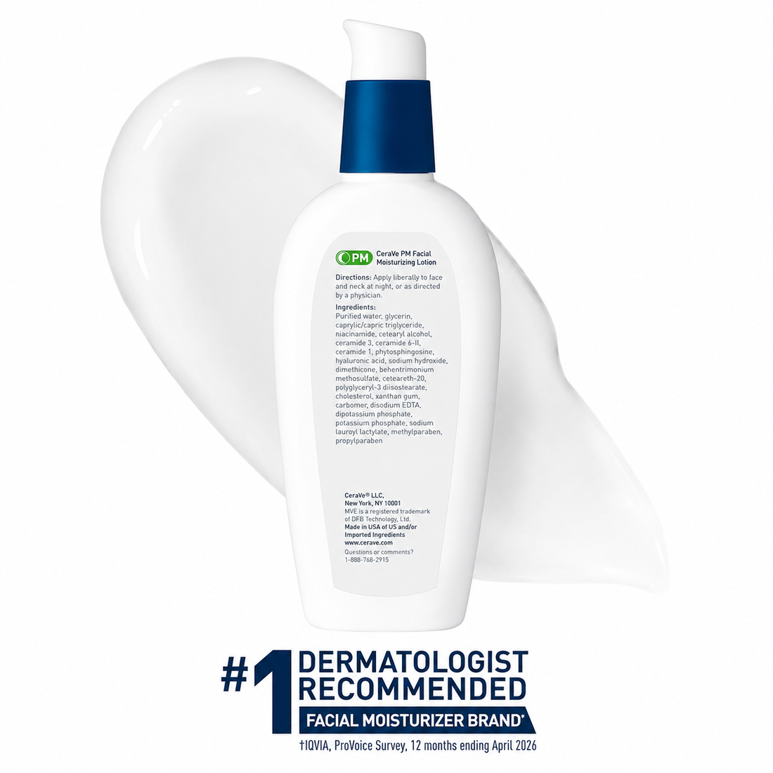 CeraVe PM facial moisturizing lotion 3oz bottle