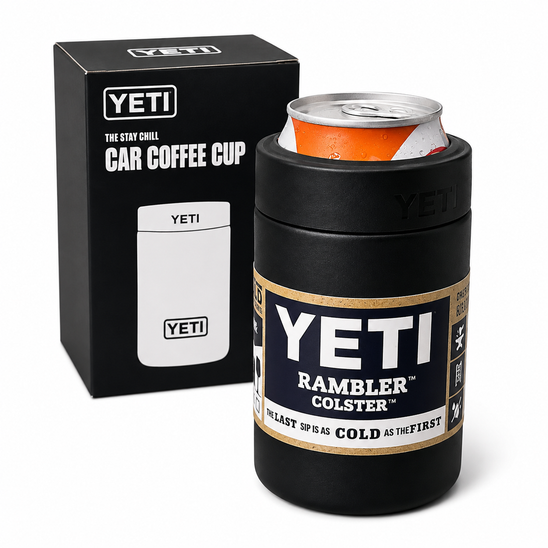 YETI Rambler Colster 2.0 Can Insulator, 12 oz, Black Stone