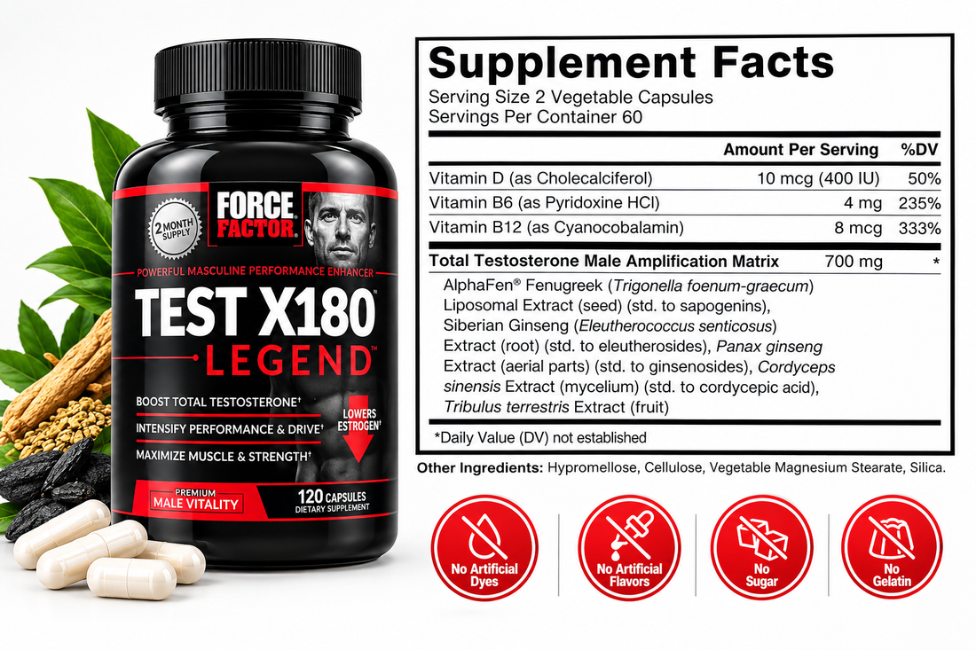 Force Factor Test X180 Legend Men's Supplement, 120 Capsules